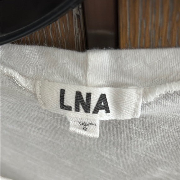 LNA White Cut Out Short Sleeve T-Shirt - Picture 3 of 7